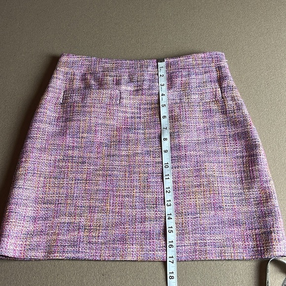 LOFT Petite Tweed Pocket Shift Skirt- Coral Multi Color- 2P - Picture 8 of 9